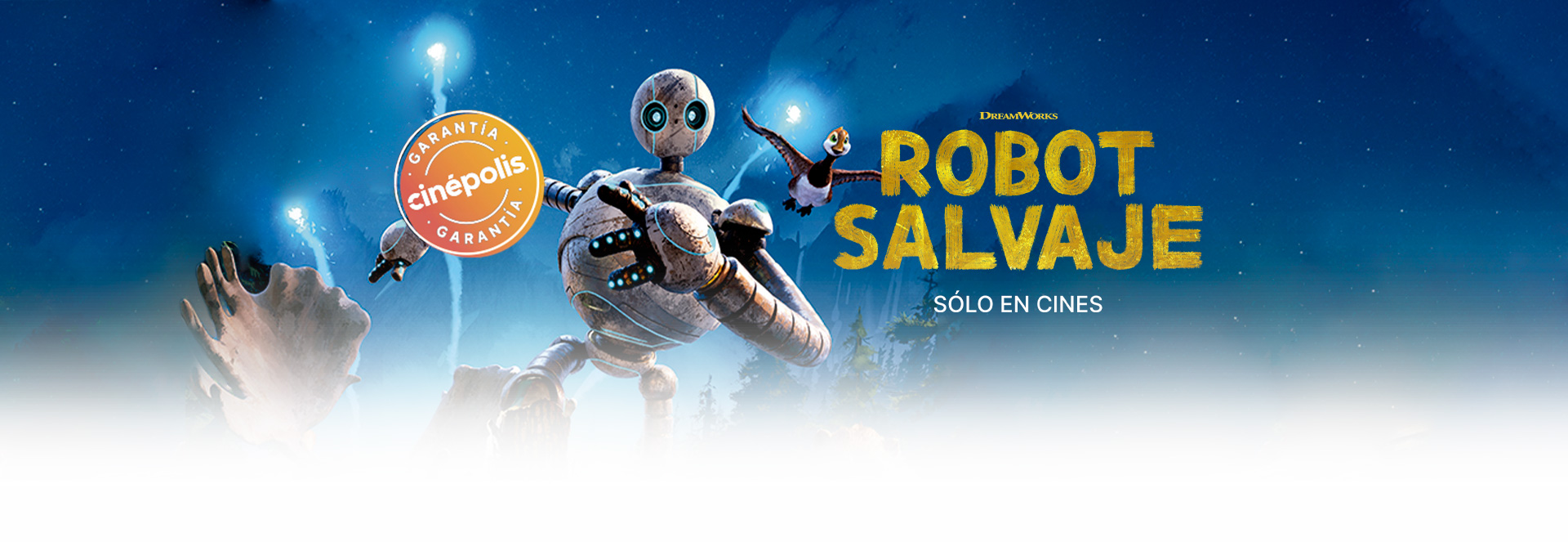 Banner Robot Salvaje | Garantía Cinépolis