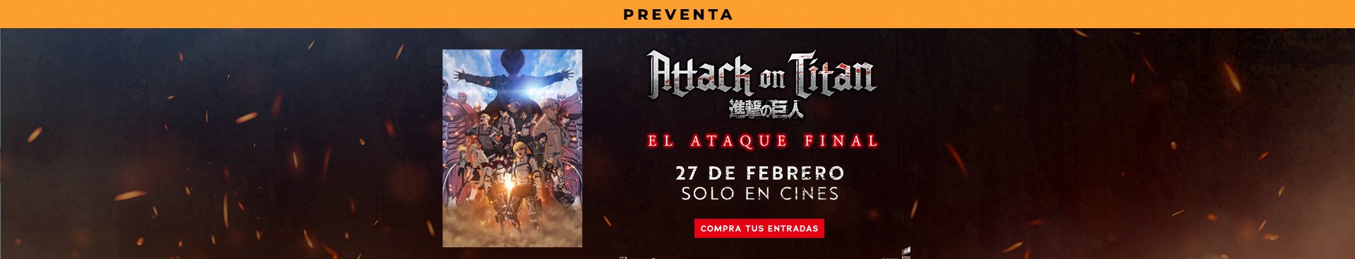 Preventa Attack on Titan El Ataque Final