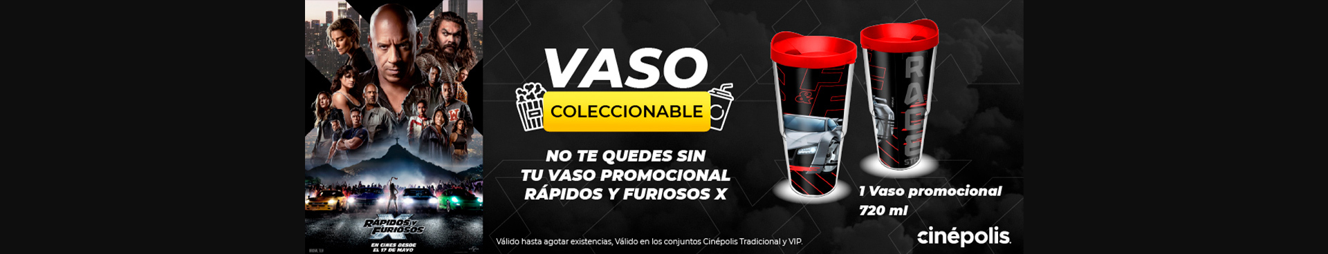 Vaso Rápidos & Furiosos X