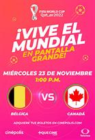 WC22: Bélgica vs Canadá