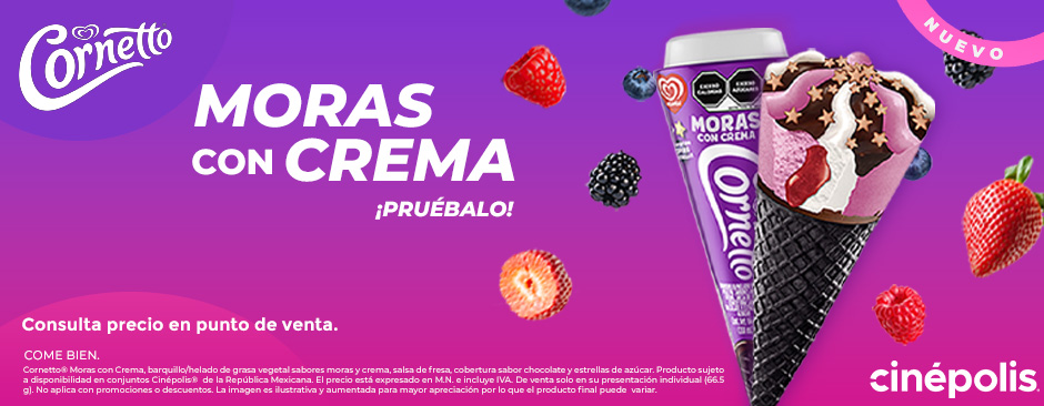 Cornneto Moras con crema