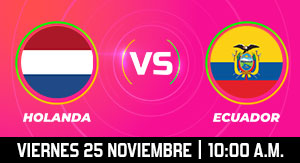 WC22: Holanda vs Ecuador