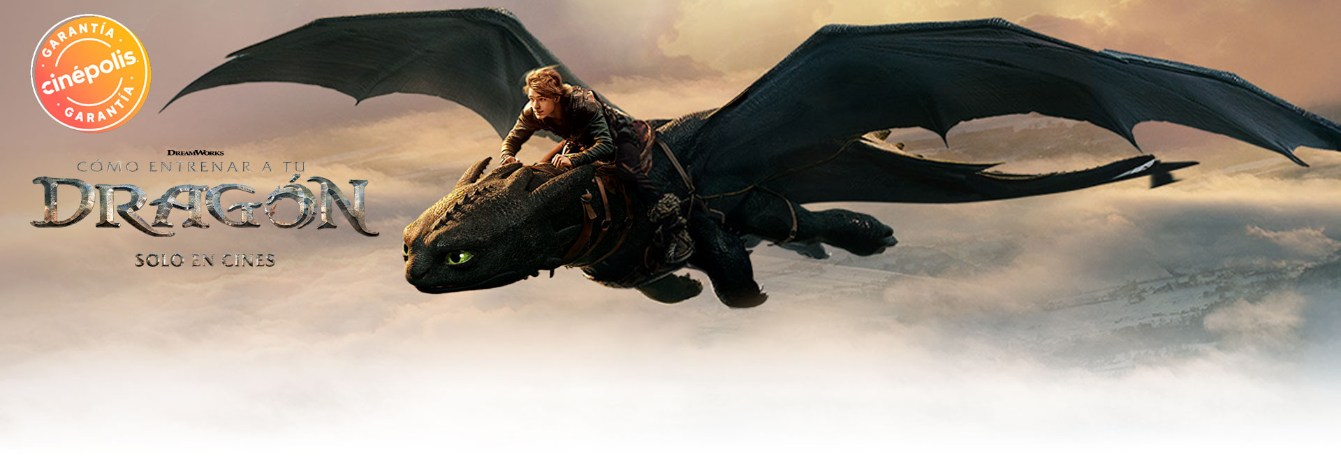 Banner Cómo entrenar a tu dragón | Garantía Cinépolis