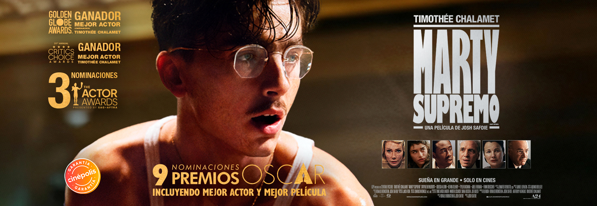 Banner MARTY SUPREMO | Garantía Cinépolis