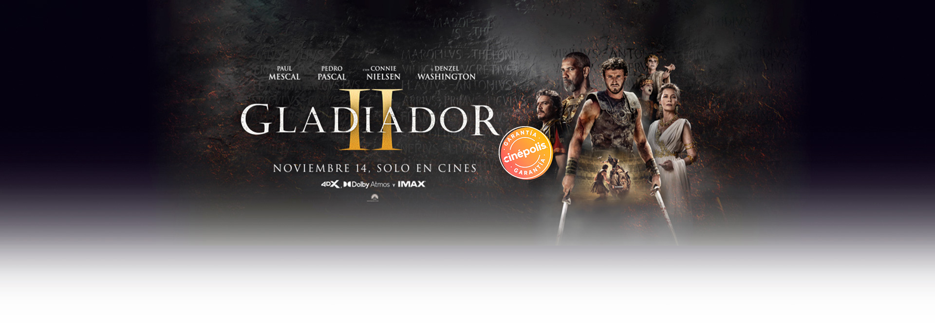 Banner Gladiador II | Garantía Cinépolis